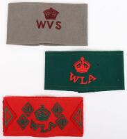 3x WW2 British Female Organisation Arm Bands