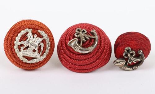 3x British Officers Cord Boss Headdress Badges