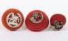 3x British Officers Cord Boss Headdress Badges
