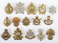 Grouping of Mostly Canadian Cap Badges