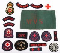 WW2 British V.A.D and Red Cross Insignia etc