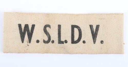 WW2 Women&rsquo;s Section Local Defence Volunteers (L.D.V) Arm Brassard