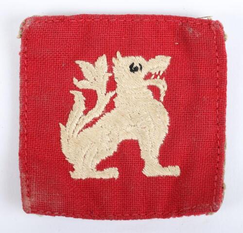 Scarce British Services Mission Burma Cloth Formation Sign