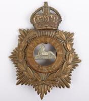 Post 1902 Lincolnshire Regiment Other Ranks Home Service Helmet Plate