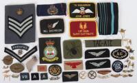 Quantity of British Royal Air Force Cloth and Metal Insignia