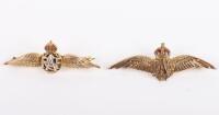 2x WW1 Period 9ct Gold RAF Sweetheart Brooches