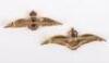 2x WW1 Period 9ct Gold RAF Sweetheart Brooches - 2
