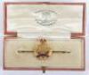 Fine Quality Royal Tank Regiment 15ct Gold Sweetheart Brooch