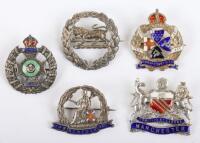 5x Fine Quality Silver Regimental Sweetheart Brooches