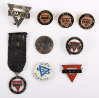 Grouping of WW1 and WW2 YMCA Badges