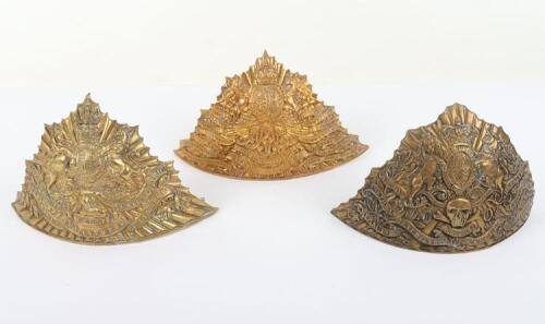 3x British Other Ranks Lance Helmet Plates