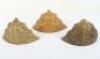 3x British Other Ranks Lance Helmet Plates