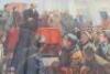 Very Large Oil on Canvas Painting of Vladimir Lenin Addressing a Crowd of Revolutionaries