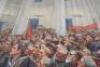 Very Large Oil on Canvas Painting of Vladimir Lenin Addressing a Crowd of Revolutionaries - 3