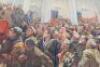 Very Large Oil on Canvas Painting of Vladimir Lenin Addressing a Crowd of Revolutionaries - 4