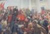 Very Large Oil on Canvas Painting of Vladimir Lenin Addressing a Crowd of Revolutionaries - 5
