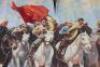 Soviet Russian Revolution Cavalry Oil Painting