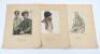 Interesting Collection of 14 Lithographs of Russian Interest Circa 1920 - 8