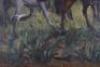 Soviet Russian Oil on Canvas Painting of Cavalry and Artillery Troops on Horseback Believed to be Painted by V Cheninkov - 5