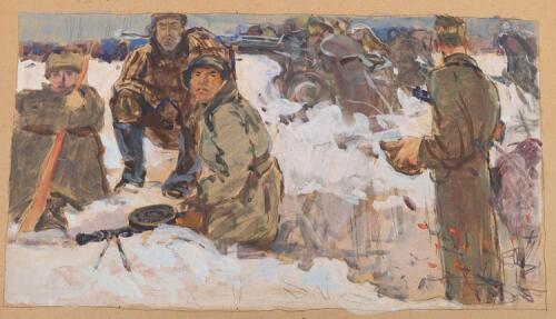 Soviet Russian Military Artwork by Konstantin Georgievich Molteninov,