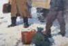 Soviet Russian Oil Painting by V L Mokrozhitskiy &lsquo;To The Native Collective Farm-4&rsquo; - 3