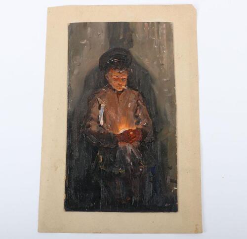 Soviet Russian Oil Painting by Valentine Sergeevich Smirnov