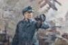 Soviet Russian Oil Paining by Vili Leopoldovich Mokrozhitskiy &lsquo;Appeal of an Anti-Fascist&rsquo; - 2