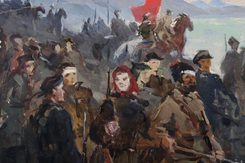 Soviet Russian Oil Painting by Vili Leopoldovich Mokrozhitskiy