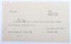 Rare and Possibly Unique Royal Air Force Fighter Command Serial Message Report Sent on 12th August 1941, Reporting That Wing Commander Douglas Bader was Missing Whilst on Operations - 2