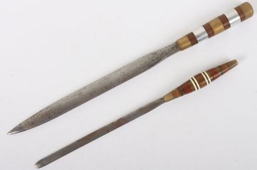 2x WW1 Royal Air Force Workshop Made Letter Openers