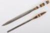 2x WW1 Royal Air Force Workshop Made Letter Openers