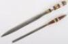 2x WW1 Royal Air Force Workshop Made Letter Openers - 2