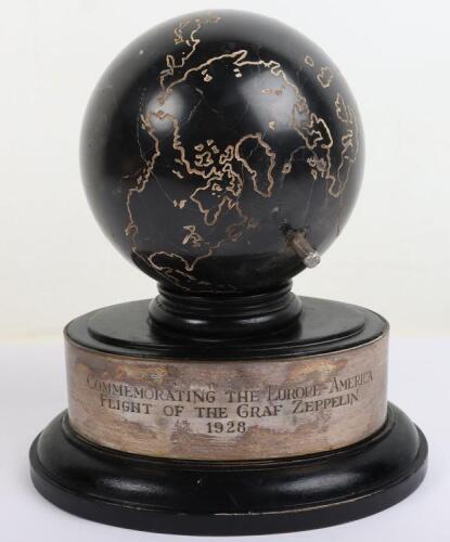Desk Trophy Commemorating the Flight of the Graf Zeppelin in 1928