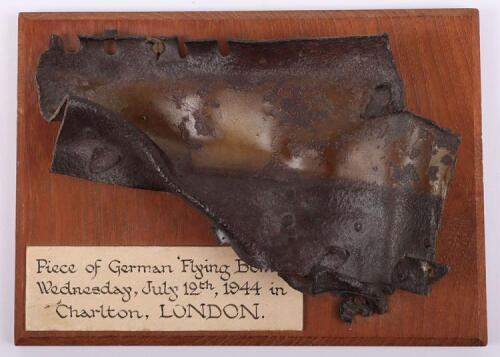 Piece of WW2 German V1 Flying Bomb Dropped on Charlton, London, 12th July 1944