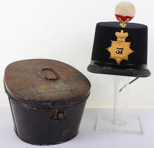 Victorian 37th (North Hampshire) Regiment of Foot Officers Quilted Shako 1861-68