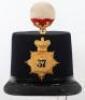 Victorian 37th (North Hampshire) Regiment of Foot Officers Quilted Shako 1861-68 - 4