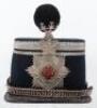 Victorian Hampshire Militia Officers Quilted Shako 1869-78