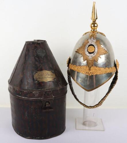 Hampshire Yeomanry Cavalry (Carabineers) Officers 1871 Pattern Helmet of Lord Auberon Thomas Herbert, 9th Baron Lucas and 5th Lord Dingwall, who Died of Wounds in November 1916 Serving as a Fighter Pilot with the Royal Flying Corps, Being Shot Down and Di