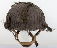 WW2 British 1944 Dated Paratroopers Steel Combat Helmet