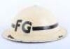WW2 British Home Front Fire Guard Leaders Steel Helmet - 3