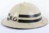 WW2 British Home Front Fire Guard Senior Leaders Steel Helmet - 3