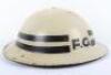WW2 British Home Front Fire Guard Senior Leaders Steel Helmet - 4