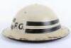 WW2 British Home Front Fire Guard Senior Leaders Steel Helmet - 6