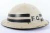 WW2 British Home Front Fire Guard Senior Leaders Steel Helmet - 8