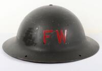 Unusual WW2 British Fire Watchers Steel Helmet