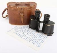 Pair of British Officers Binoculars Sait to Have Been Used by Lieutenant General Sir Frederick Browning, Commander of the Airborne Division at the Battle of Arnhem