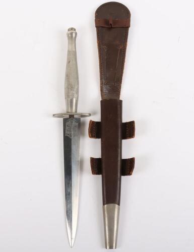 WW2 British Nickel Plated 2nd Pattern Fairbairn Sykes (F.S) Commando Knife by Wilkinson Sword Co Ltd