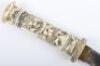 19th Century Japanese Carved Bone Dagger Tanto - 6