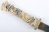 19th Century Japanese Carved Bone Dagger Tanto - 7