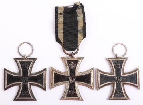 3x 1914 Iron Cross 2nd Class Medals